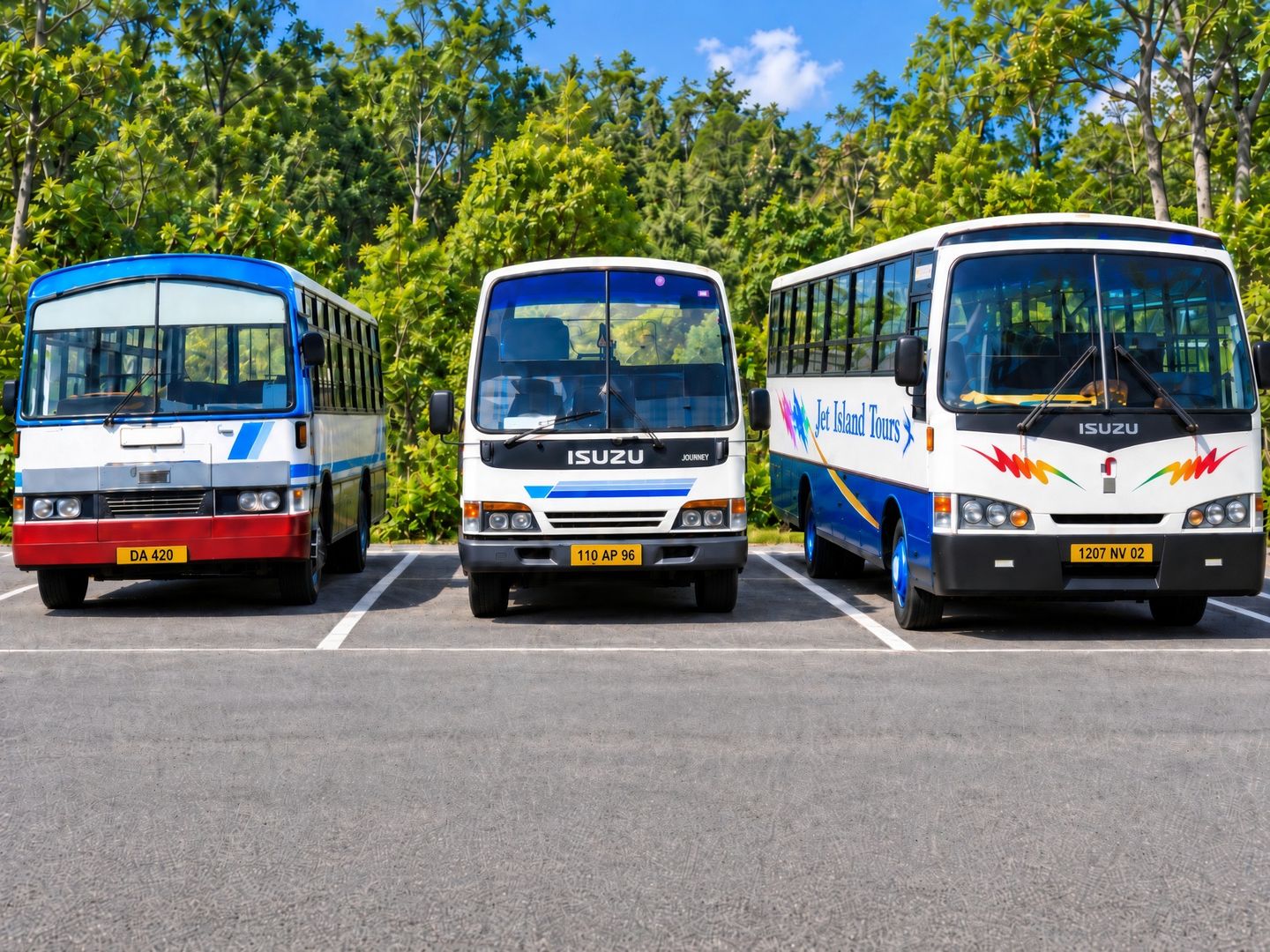 Jet Island Tours first fleet buses